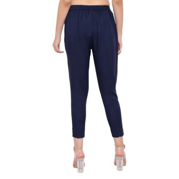 Buy Nirmal Womens Relaxed Fit Cotton Trousers Nirmal Selection 001Navy  BlueM at Amazonin