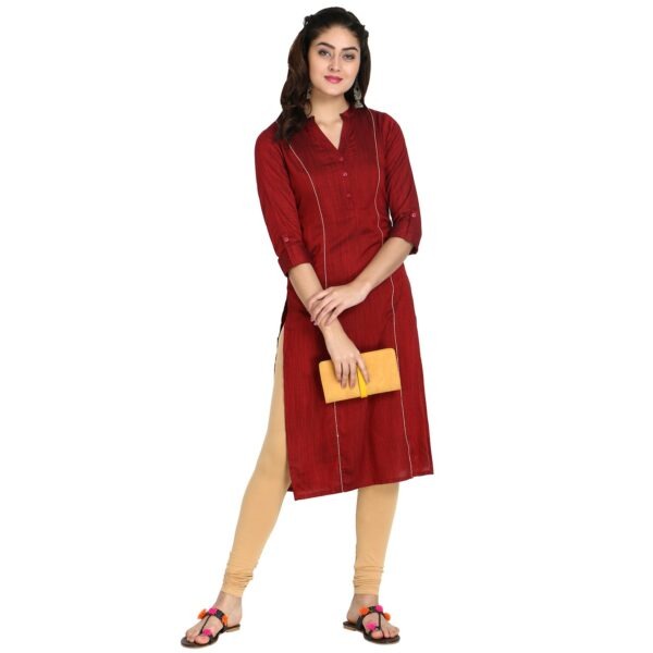 Shree Yagna Rayon Maroon Stitched Plain Long Kurti - SY128 | Long kurti  designs, Plain kurti designs, Indian fashion