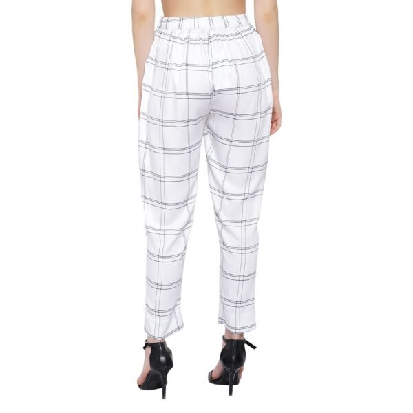 Vero moda High Waist Paperbag Check Pants Grey | Dressinn