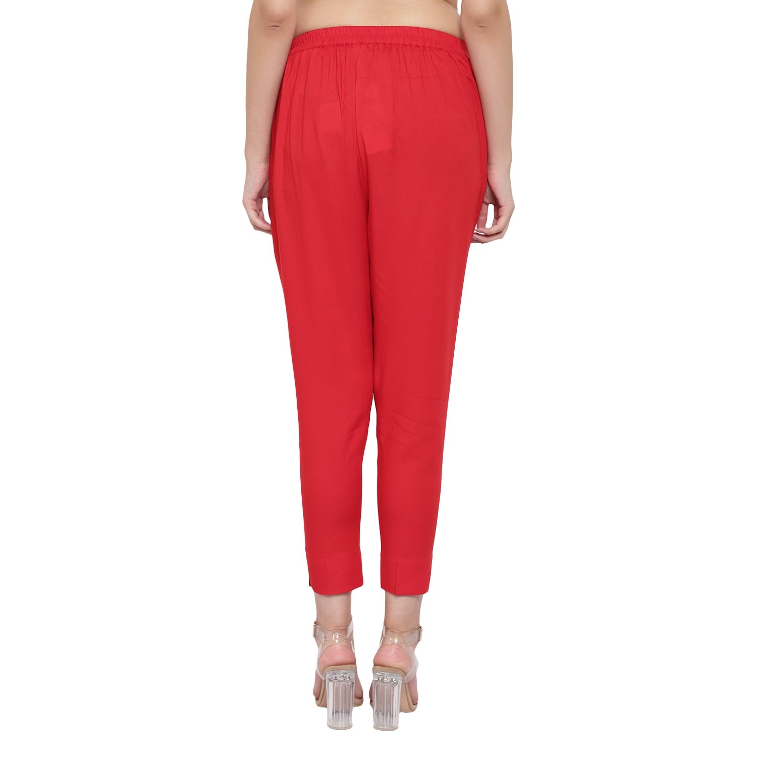 Buy Women Red Solid Regular Fit Lowers Online in India - Monte Carlo