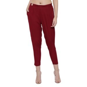 Buy Teal Cotton Slim Pants Online  W for Woman