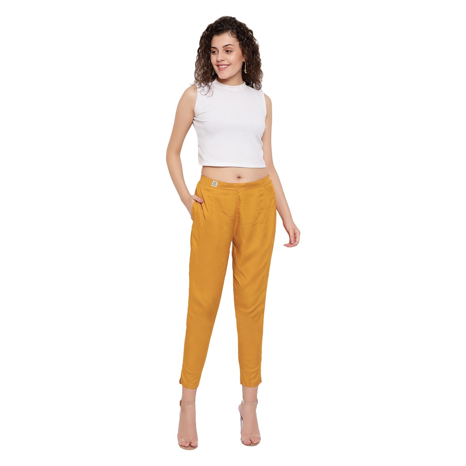 Buy Yellow and Navy Blue Combo of 2 Women Trouser Cotton Flax Pants for  Best Price Reviews Free Shipping