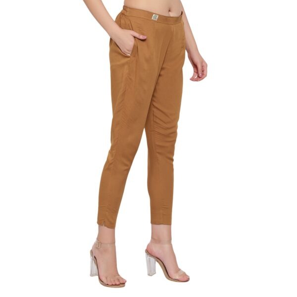 Buy Brown Check Shapewear Slim Trousers from Next