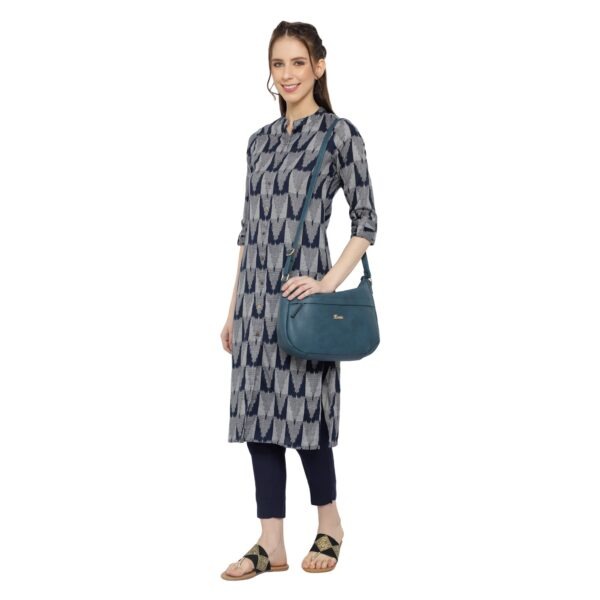 Women’s Navy Blue Ikat Print Kurti