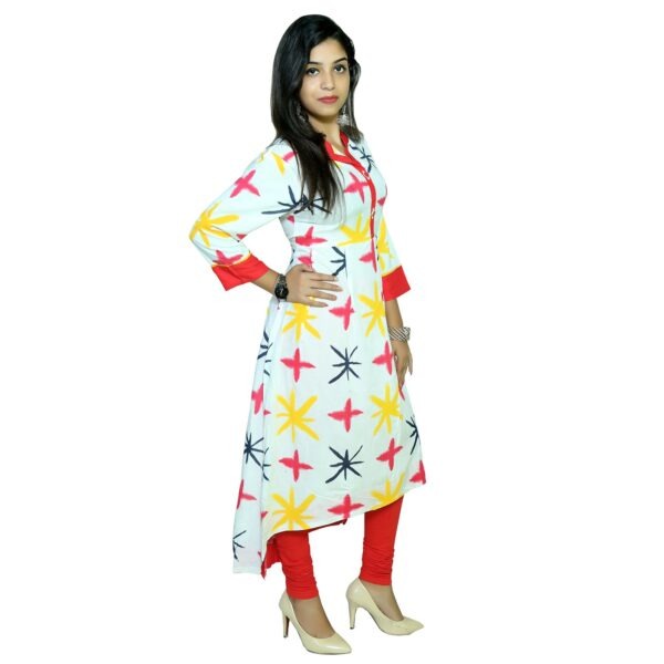 Aksha High-Low Fashionable Flounce Kurtis