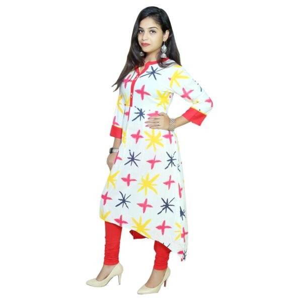 Aksha High-Low Fashionable Flounce Kurtis