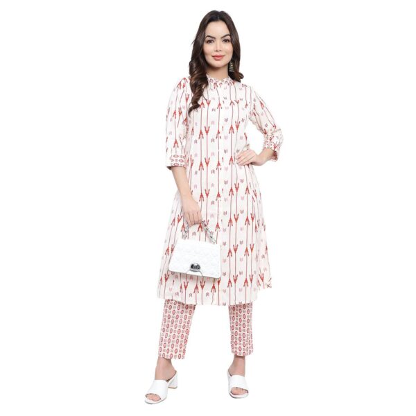 Buy online Women Embroidered Kurta With Trouser Set from ethnic wear for  Women by Anubhutee for ₹1299 at 67% off | 2024 Limeroad.com