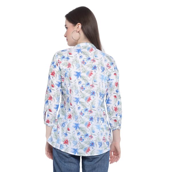 Aksha Modern Muse Tunic Blue Short Top Kurtis2