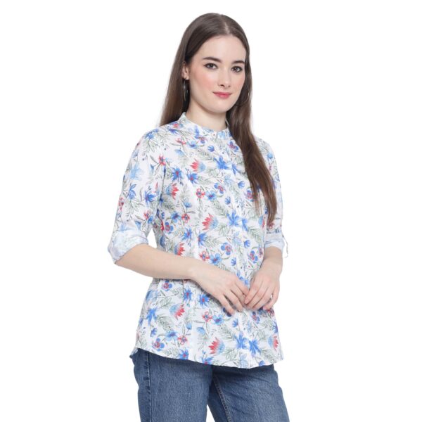 Aksha Modern Muse Tunic Blue Short Top Kurtis3