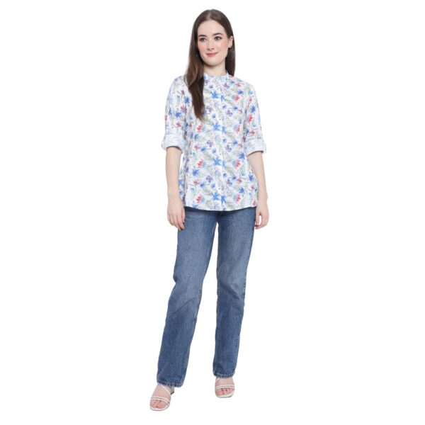 Aksha Modern Muse Tunic Blue Short Top Kurtis6