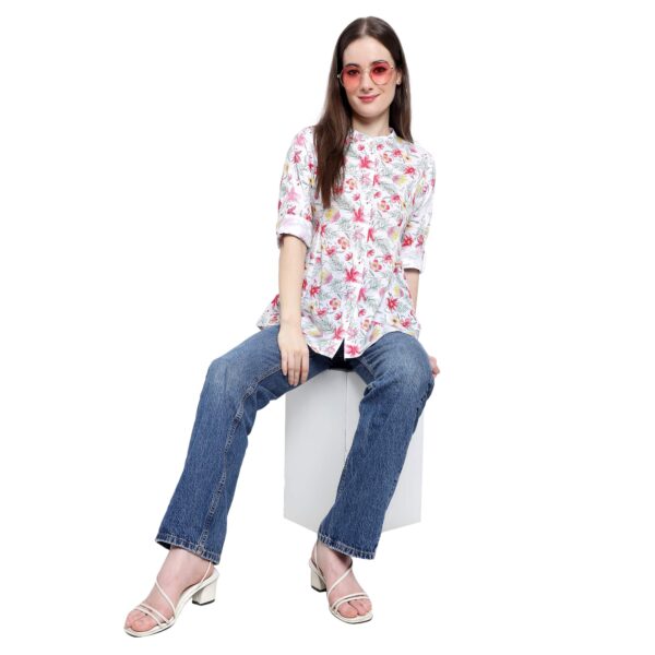 Aksha Modern Muse Tunic Pink Short Top Kurtis1