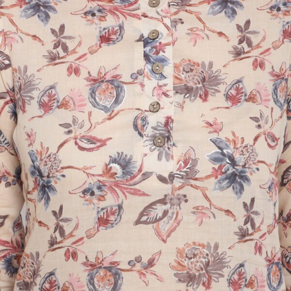 Aksha Trendy Tunic Cream Short Top Kurtis2