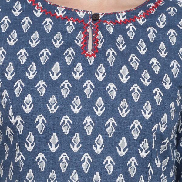 Contemporary Charm Blue Color Women’s Kurtas..