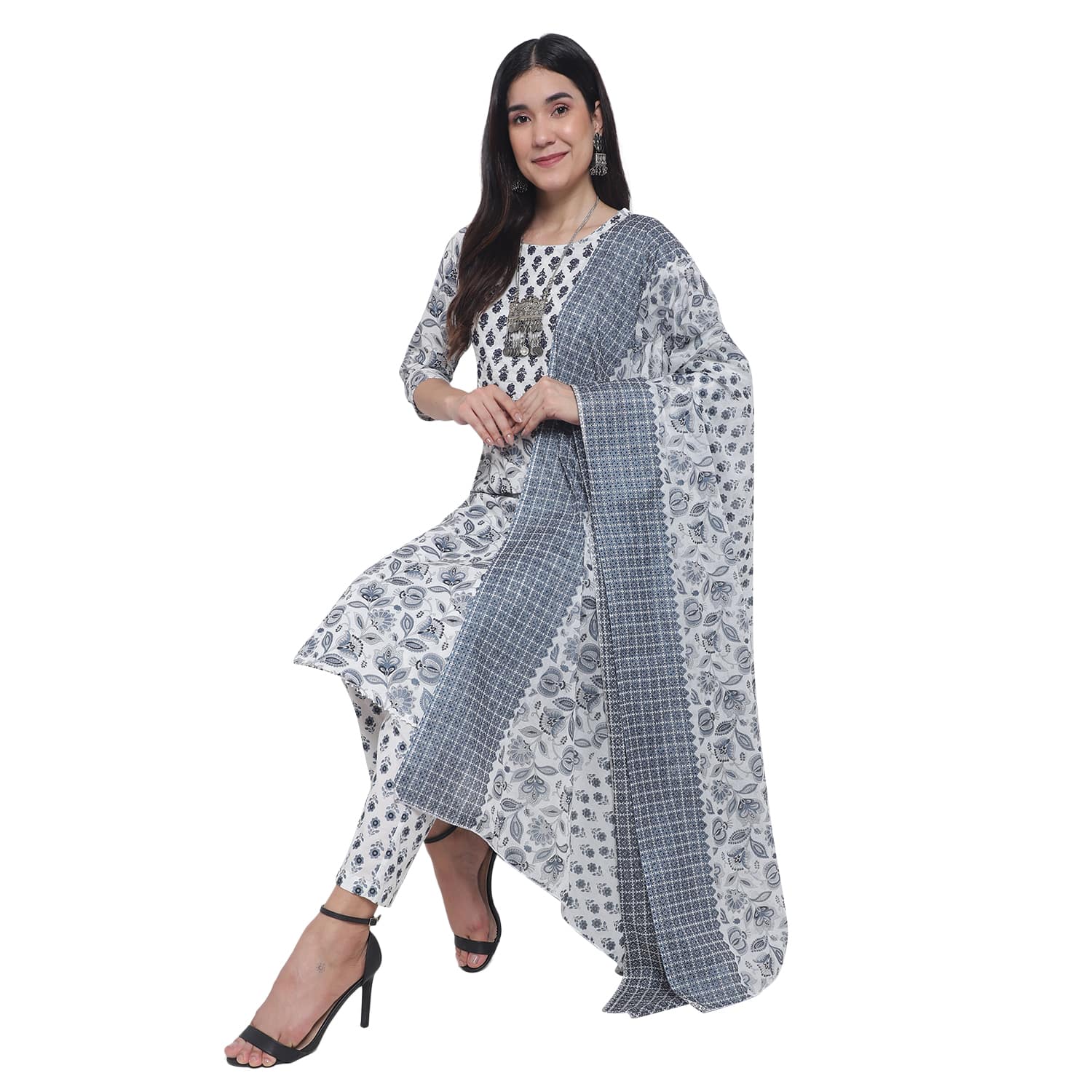Elevated Essentials Grey Color Women's Trouser Suit by Aksha