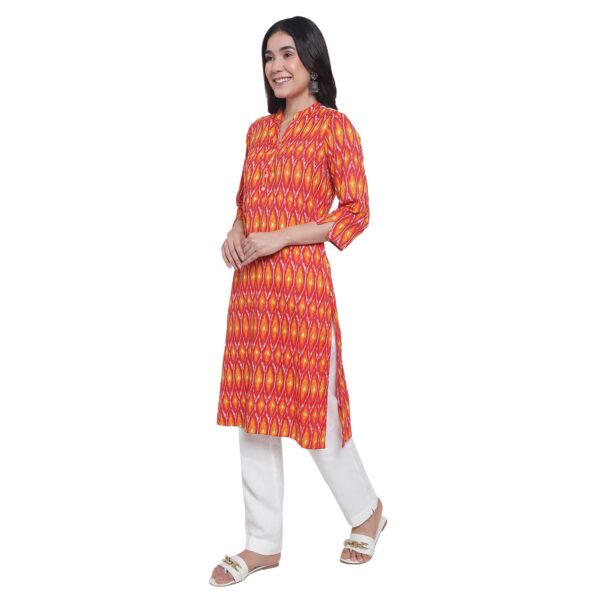 Fusion Finesse Mustard & Red Color Kurtas2