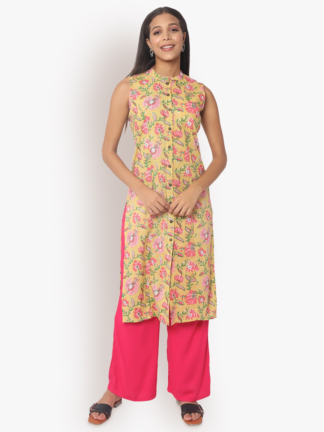 Women's Rayon Printed Sleeveless Kurti/half Sleveless/kurti/Printed St –  Sheetal Online Fashion Store