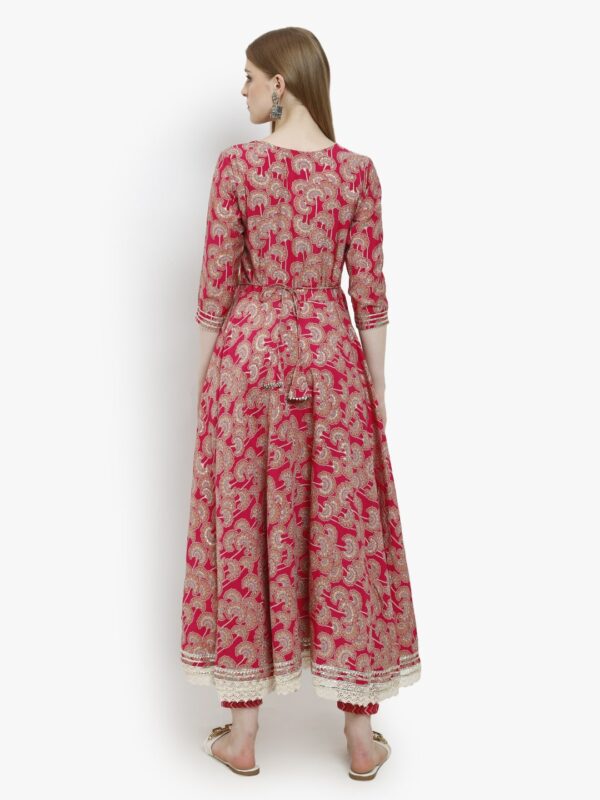Angrakha Anarkali Rani Pink Ladies Suit 3
