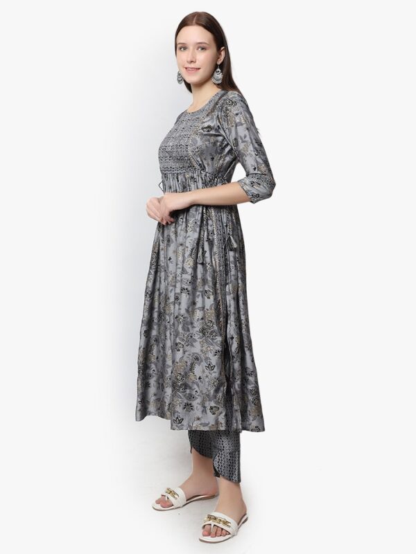 Culture Attire Grey Naira Ladies Suit 6