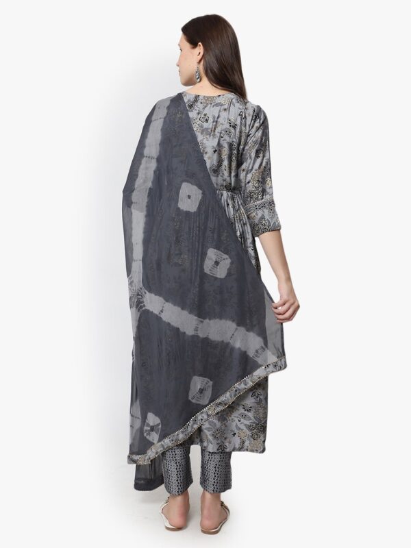 Culture Attire Grey Naira Ladies Suit 8