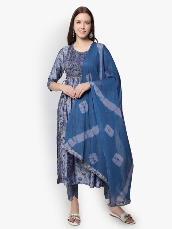Culture Attire Royal Blue Naira Ladies Suit