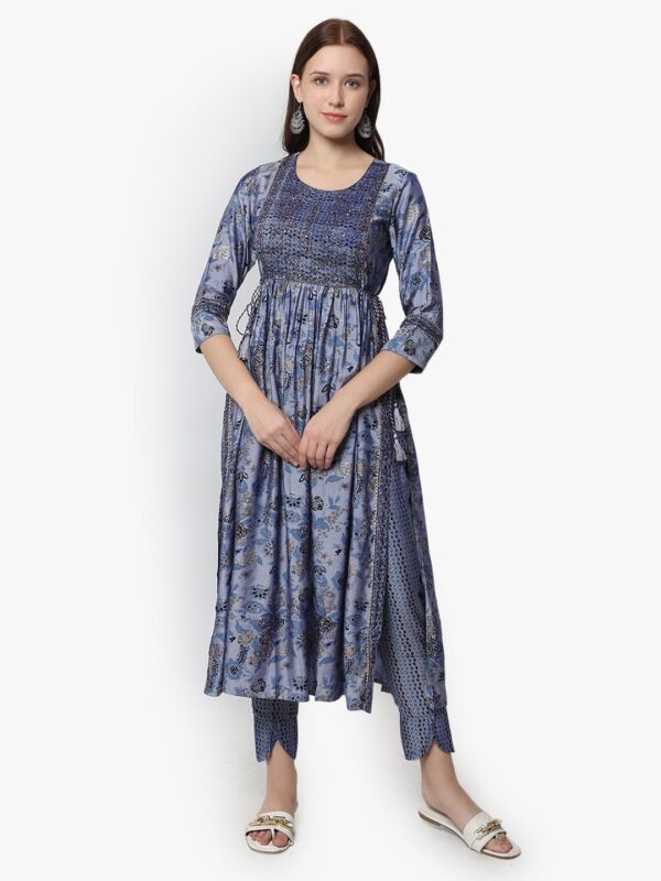 Culture Attire Royal Blue Naira Ladies Suit4