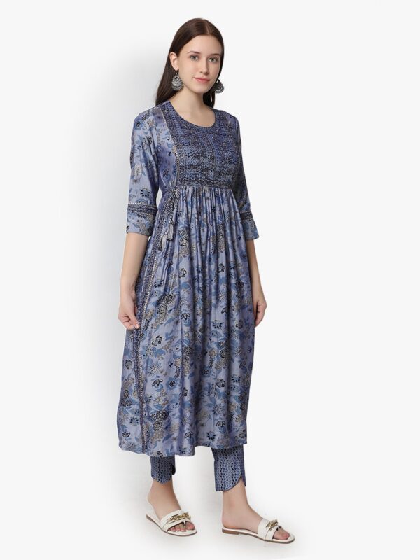 Culture Attire Royal Blue Naira Ladies Suit5