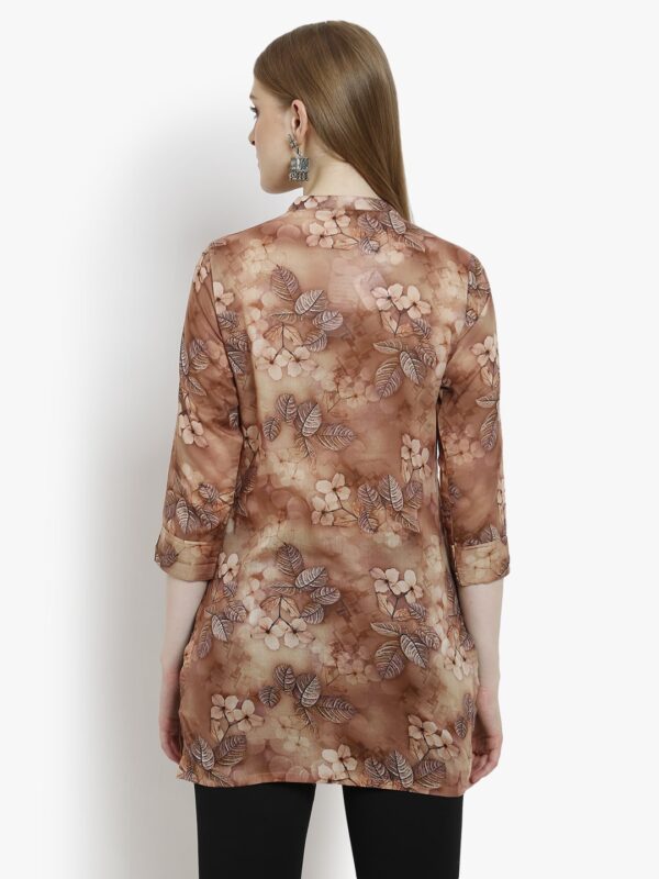 Floral Fantasy Green Short Top Kurtis1