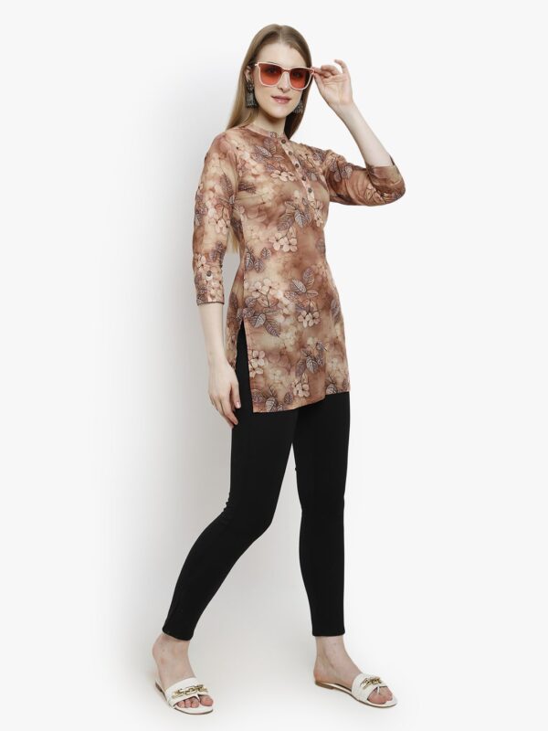 Floral Fantasy Green Short Top Kurtis2