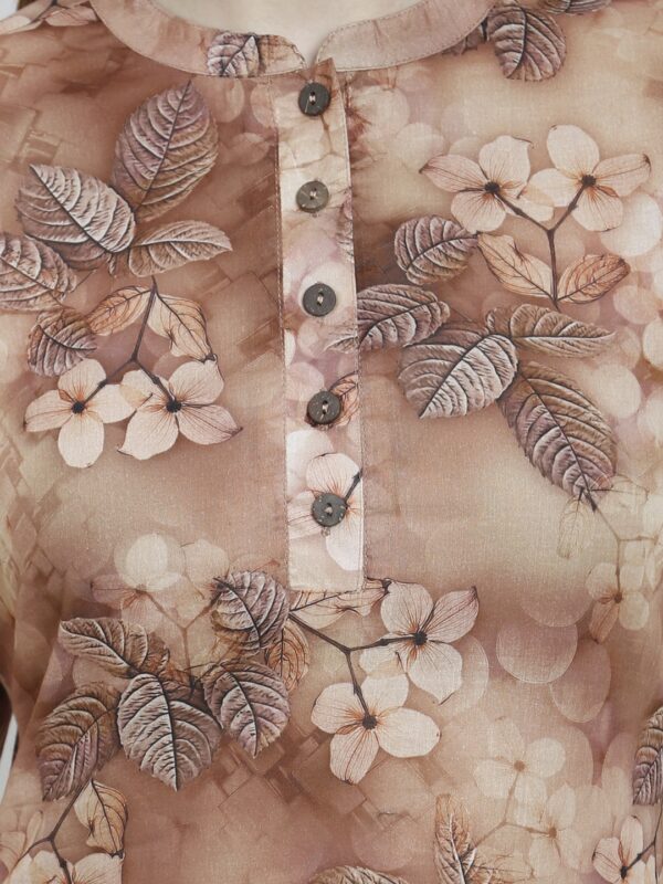 Floral Fantasy Green Short Top Kurtis3