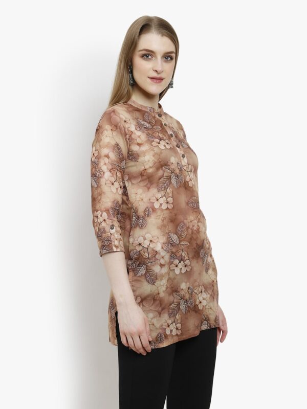 Floral Fantasy Green Short Top Kurtis5