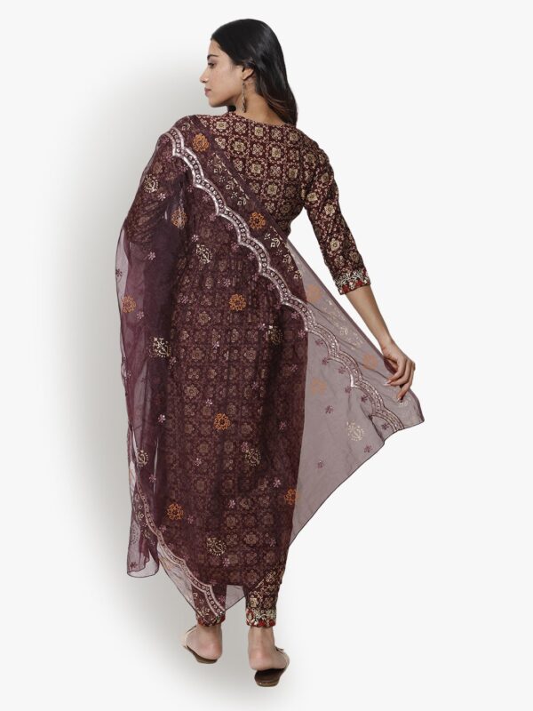 Aliya Opulent Outfit Wine Women Ladies Suit.