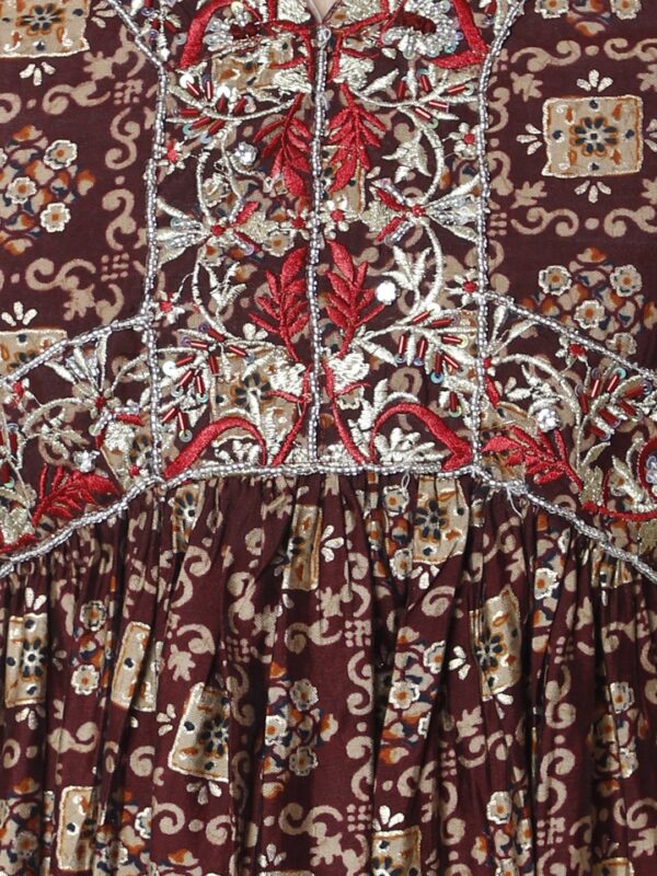 Aliya Opulent Outfit Wine Women Ladies Suit5