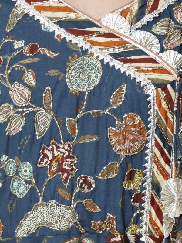 Angrakha Enchanting Women Blue Anarkali Set11