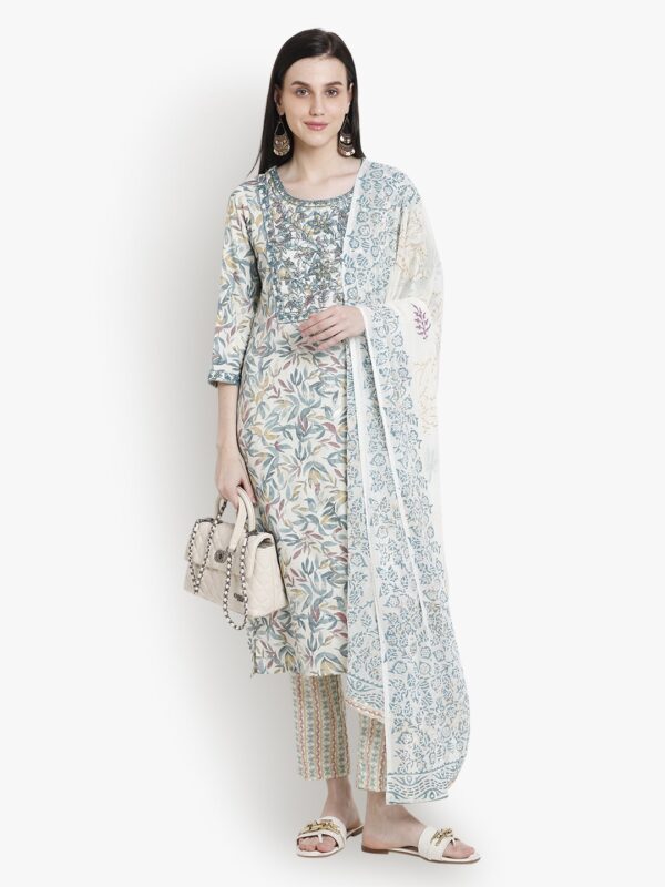 Effortless Elegance Rama Green Women Ladies Suit