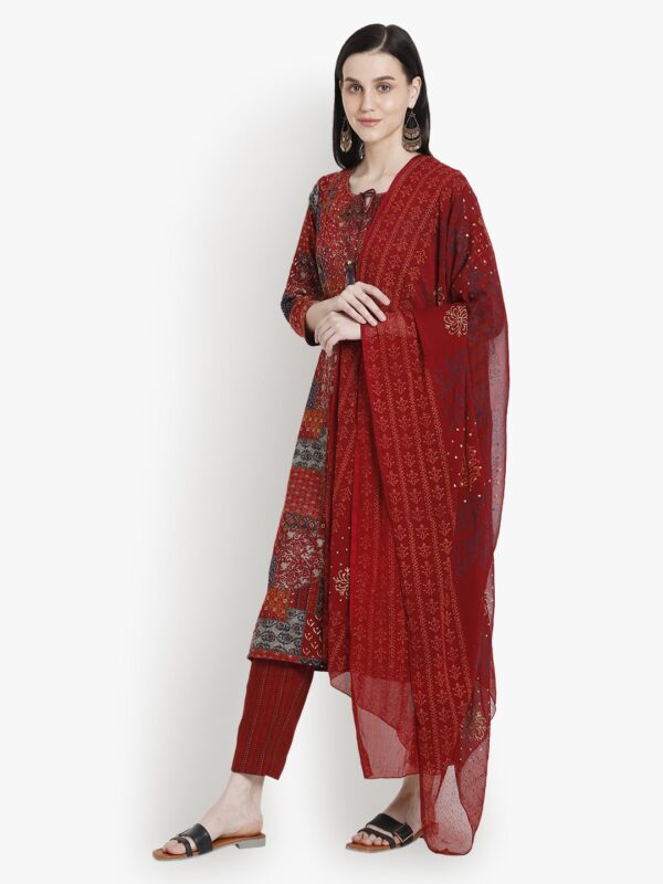 Elegant Ensembles Maroon Ladies Suit11