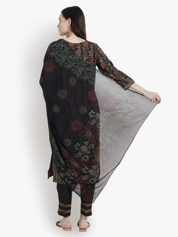 Fashionably Paired Black Women Ladies Suit.