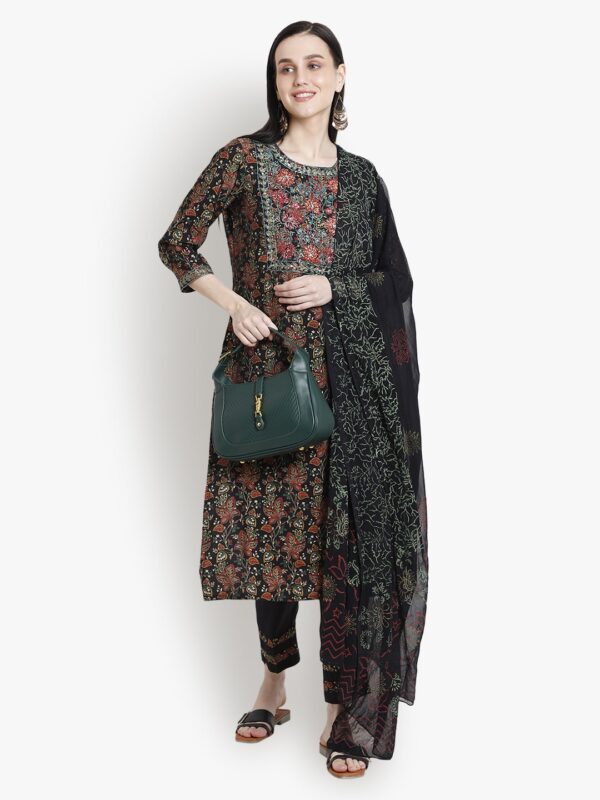 Fashionably Paired Black Women Ladies Suit