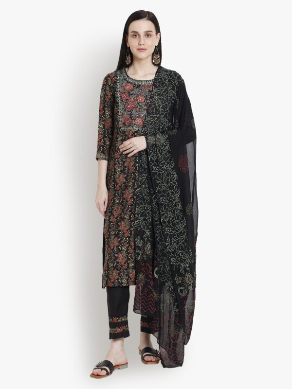 Fashionably Paired Black Women Ladies Suit1...