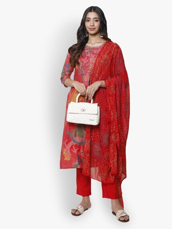 Tempting Red Women Ladies Suit