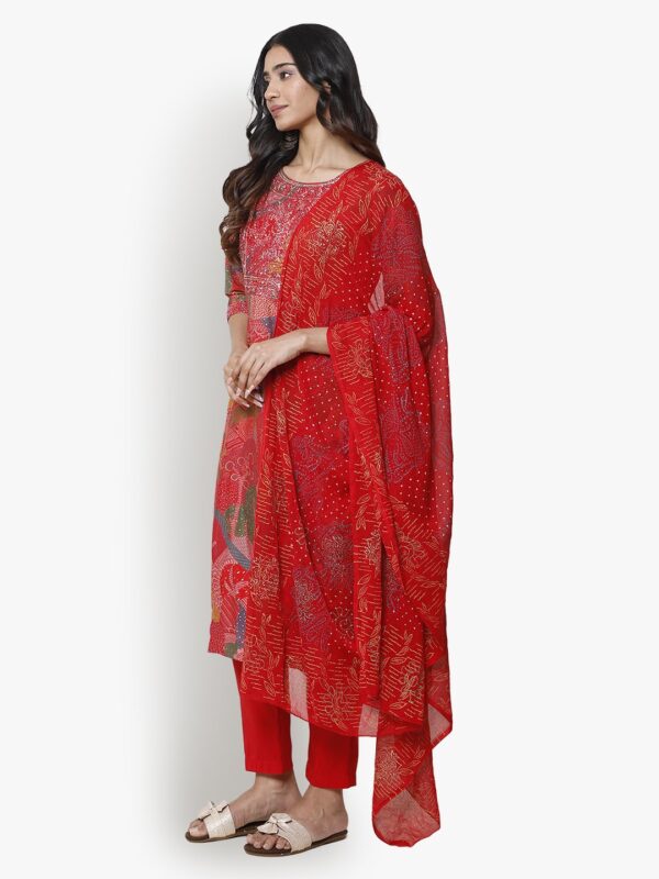 Tempting Red Women Ladies Suit1