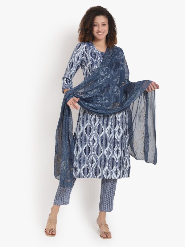 Effortless Ensemble Blue Ladies Suit