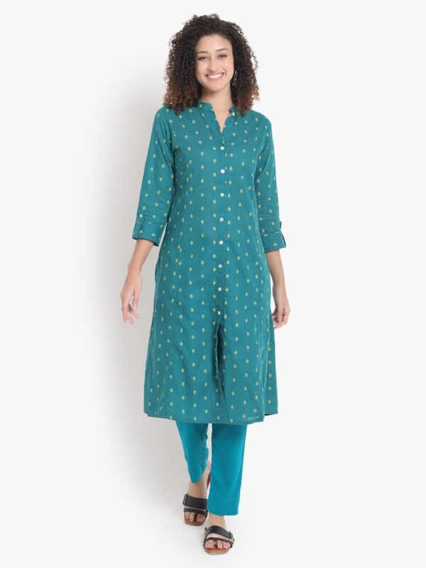 Vibrant Visions Rama Green Kurti