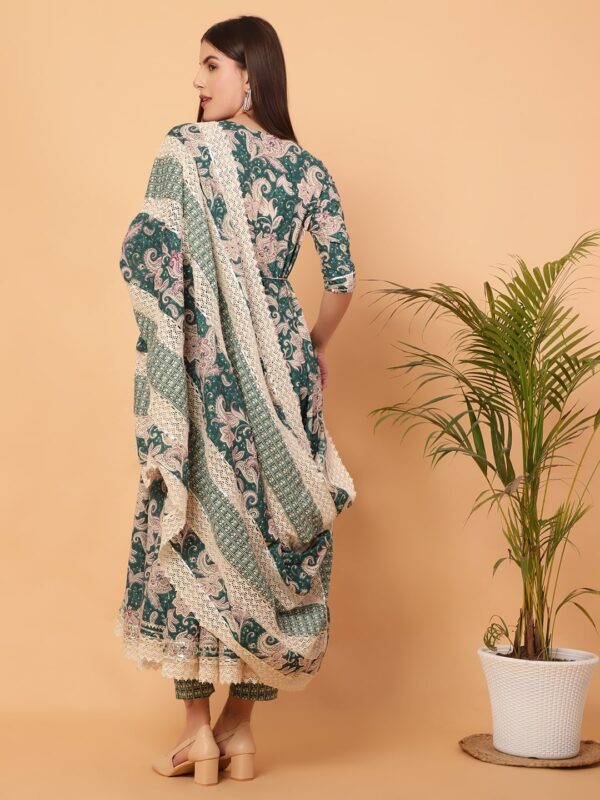 Angrakha Anarkali Green Suit6