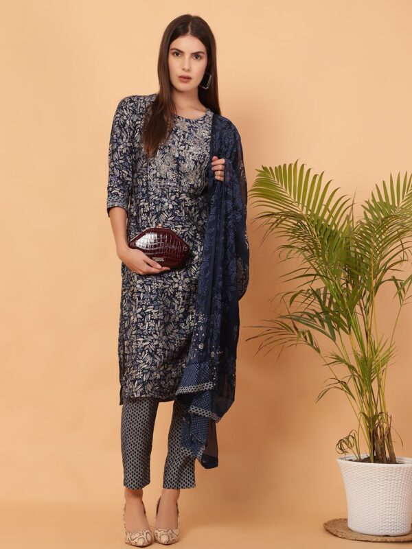 Radiant Rhythms Blue Ladies Suit..