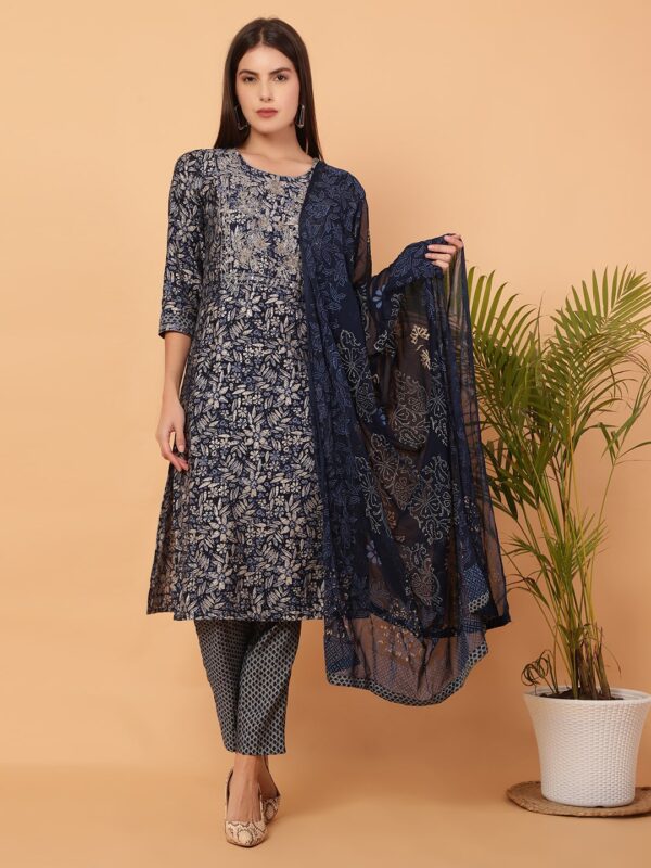 Radiant Rhythms Blue Ladies Suit